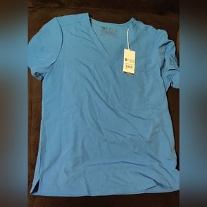 Figs Scrub Top Ceil Blue